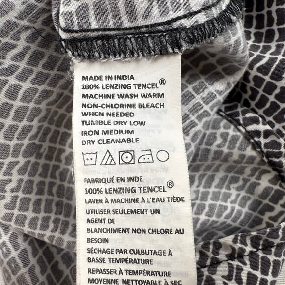 Prana Women's Selene Printed Handkerchief Hem Midi Dress Medium Black - Picture 11 of 13